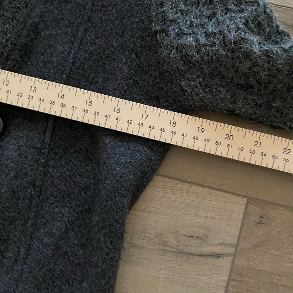 Stambecco Wool Mohair Cardigan Jacket Built-In Scarf Alpine European Style S - Picture 8 of 12